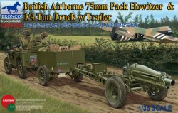 British Airborne 75mm Pack Howitzer & 1/4 Ton Truck w/Trailer Ton Truck with Trailer & Crew