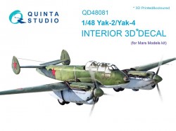 Yak-2/Yak-4 Interior 3D Decal