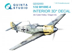 Bf 109E-4 Interior 3D Decal