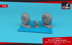 B-17F/G Flying Fortress wheels w/ weighted tyres type 