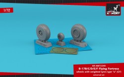 B-17B/C/D/E/F Flying Fortress wheels w/ weighted tyres type 