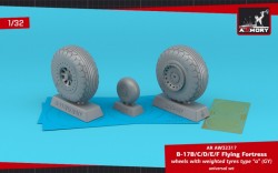 B-17B/C/D/E/F Flying Fortress wheels w/ weighted tyres type 