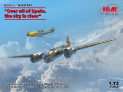 Over allof Spain,the sky is clear(SB 2M-100 Katiushka+two Me 109 E3 Pilot Ace