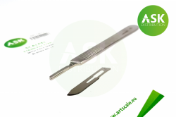 Scalpel stainless steel with 3pcs spare blades no.10