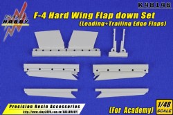 F-4 Hard Wing Flap down Set(Leading+Trailing Edge Flaps)