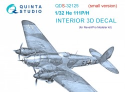 He 111 P/H Interior 3D Decal (small version)