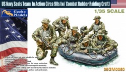 USN Seals Team in Action (w/combat rubber craft)