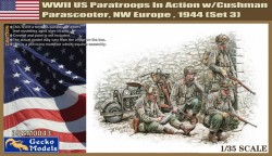 WII US Paratroopers in Action w/Cushman scooter