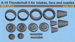 A-10 Thunderbolt II. Air intakes, fans and nozzles (HobbyBoss)