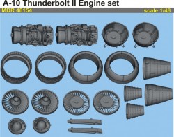 A-10 Thunderbolt II. Engine set (HobbyBoss)