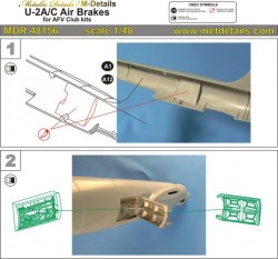 U-2A/C. Air brakes (AFV Club)