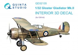 Gloster Gladiator Mk II  Interior 3D Decal