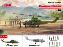 Forward base Cobra AH-1G+Bronco OV-10A w.US Pilots&Ground Person a. HelicoPilots
