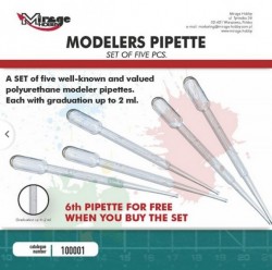 MIRAGE MODELLERS PIPETTES (5 pcs + 1 free pc. / each 2 ml)