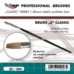 MIRAGE BRUSH FLAT HIGH QUALITY CLASSIC SERIES 1 size 6