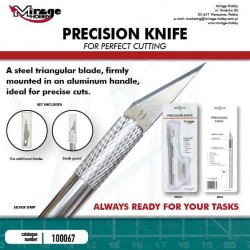 MIRAGE Precision Knife + 5 blades (SILVER)