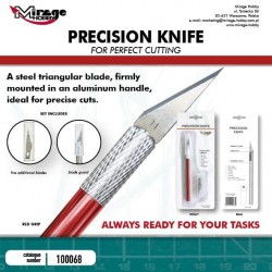 MIRAGE Precision Knife + 5 blades (RED)