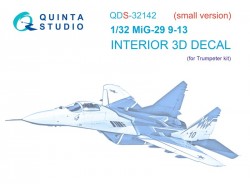 MiG-29 9-13 Fulcrum C Interior 3D Decal (Small version)