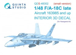 F/A-18C late Interior 3D Decal (Small version)