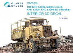 KHD A3000, Magirus S330, KHD S3000, KHD S3000/SS M Maultier Interior 3D Decal