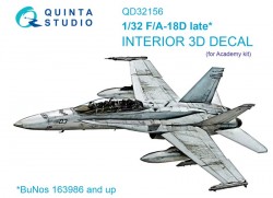 F/A-18D late Interior 3D Decal