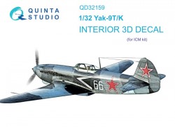 Yak-9 T/K Interior 3D Decal