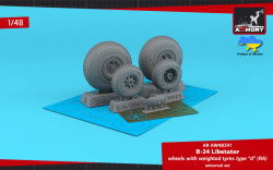 B-24 Liberator wheels w/ weighted tyres type 