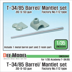 T-34/85 METAL BARREL MANTLET SET 