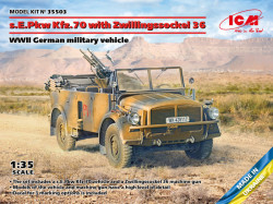 s.E.Pkw Kfz.70 with Zwillingssockel 36, WWII German military vehicle 