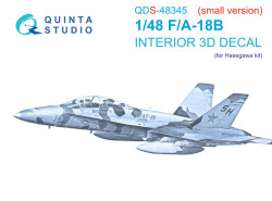 F/A-18B Interior 3D Decal (Small version)