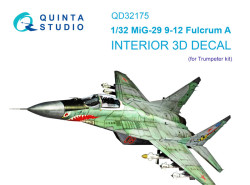 MiG-29 9-12 Fulcrum A Interior 3D Decal