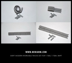 T-72B2, T-72B3M,T-90MS, BMPT  Modern workable tracks set plus extra 