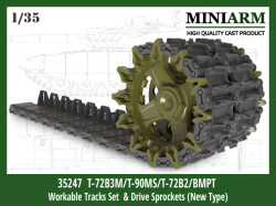 T-72B3M, T-90MS, T-72B2, BMPT Workable tracks set plus extra & drive sprockets (new type)