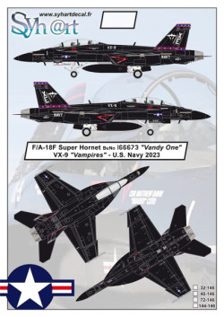 F/A-18F Super Hornet 166673 "Vandy One" VX-9 - US Navy 2023