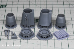 Su-25 engine nozzles and cowls with ASO blocks
