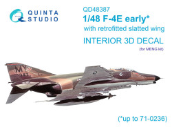 F-4E early with slatted wing Interior 3D Decal
