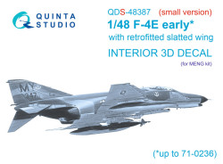 F-4E early with slatted wing Interior 3D Decal (Small version)