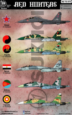 Red Hunters / Sukhoi Su-27, Su-30 & Su-35 from Russia, Angola, Egypt, Eritrea and Uganda
