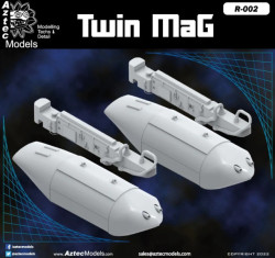 Twin Cannon Machine Gun set (One Twin MaG with rack)