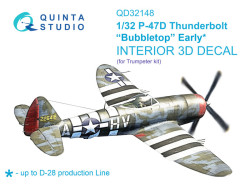 P-47D Thunderbolt Bubbletop Early Interior 3D Decal