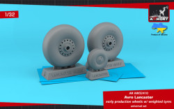 Avro Lancaster wheels early type w/ weighted tyres