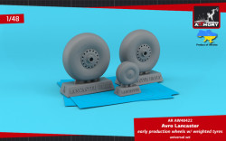Avro Lancaster wheels early type w/ weighted tyres