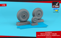 Avro Lancaster / Lincoln wheels late type w/ weighted tyres