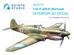 P-40E/K Interior 3D Decal