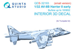 AV-8B Harrier II early Interior 3D Decal  (Small version)