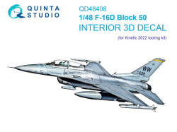 F-16D block 50 Interior 3D Decal (Kinetic 2022 tool)