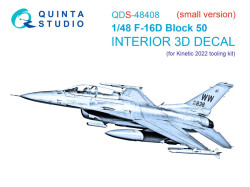 F-16D Interior 3D Decal (Kinetic 2022 tool) (Small version)