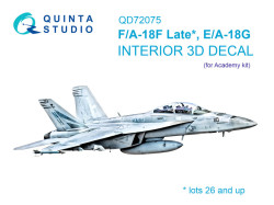 F/A-18F Late, E/A-18G Interior 3D Decal