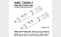 RBK-250-275 PTAB-2,5 250 kg Cluster Bomb loaded with HEAT Submunitions
