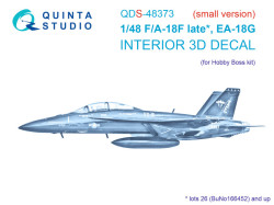 F/A-18F late / EA-18G Interior 3D Decal (Small version)
